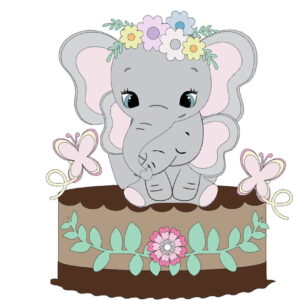 Kit com 5 arquivos de corte 09-ELEFANTE TOPO EM CAMADAS