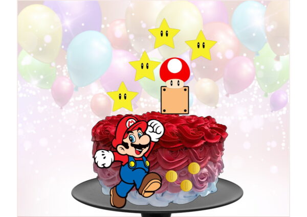 Kit com 5 arquivos de corte 10-SUPER MARIO TOPO EM CAMADAS