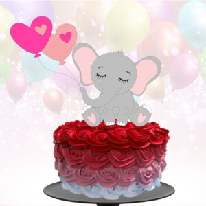 Kit com 5 arquivos de corte 11-ELEFANTE TOPO DE BOLO CAMADAS