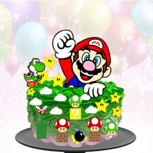 Kit com 5 arquivos de corte 12-SUPER MARIO TOPO EM CAMADAS