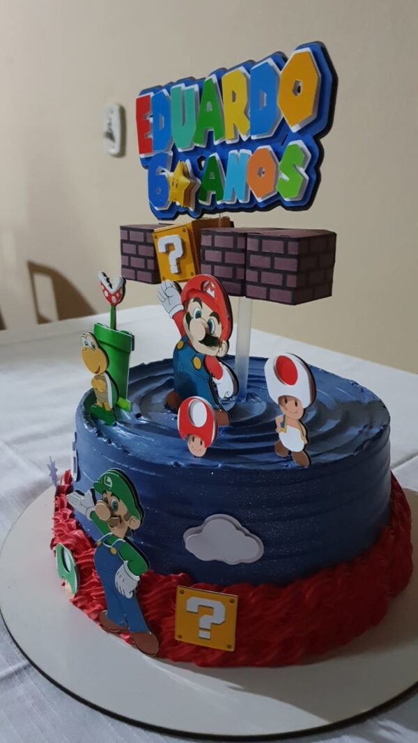 Kit com 5 arquivos de corte 13-SUPER MARIO TOPO EM CAMADAS - Imagem 5