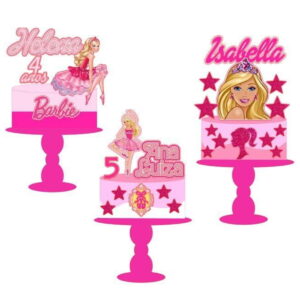 Arquivo de Corte 3 Topo de Bolo Barbie