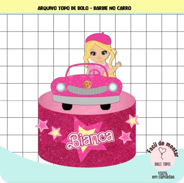 Arquivo de Corte: Barbie no Carro