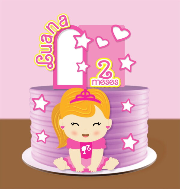 Arquivo de Corte Barbie Princesa Baby em Camadas 3d