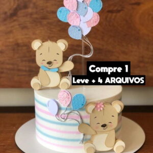 Arquivo de Corte-bebê Urso Chá Revelação