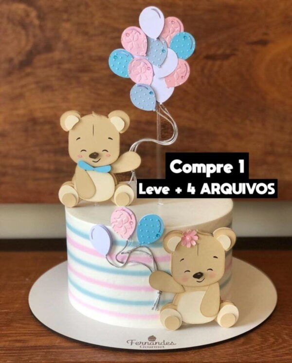Arquivo de Corte-bebê Urso Chá Revelação