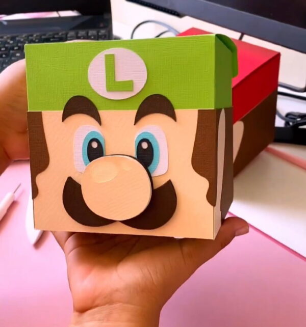 Arquivo de Corte Caixa Cubo Super Mario