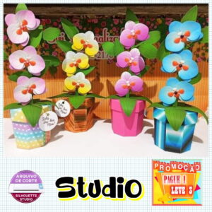 Arquivo de Corte Caixa Orquídea Studio