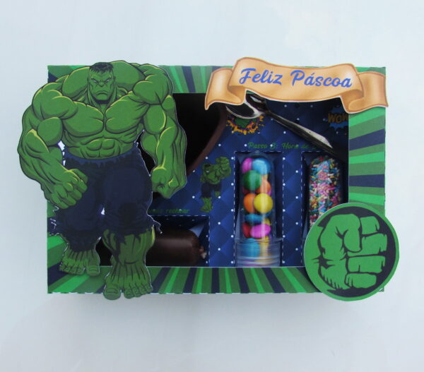 Arquivo de corte caixa ovo de colher Hulk 102