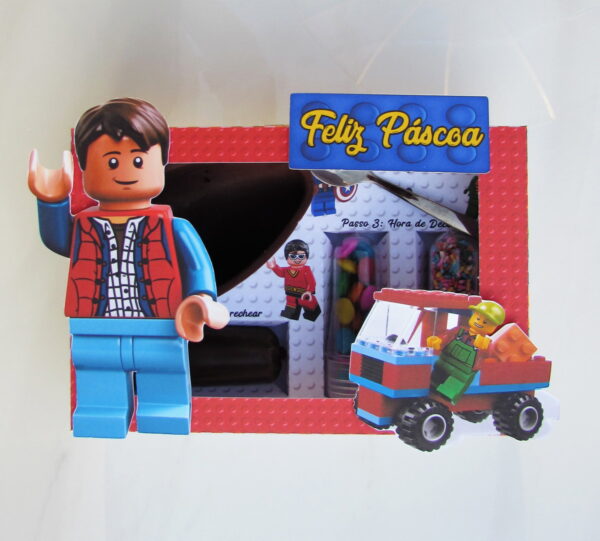 Arquivo de corte caixa ovo de colher Lego 109