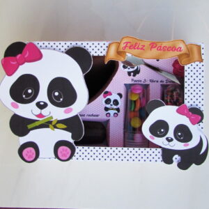 Arquivo de corte caixa ovo de colher Panda 116