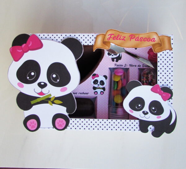 Arquivo de corte caixa ovo de colher Panda 116