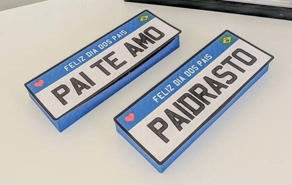 ARQUIVO CAIXA PLACA DE CARRO DIA DOS PAIS PARA DOCINHOS