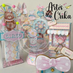 Arquivo de Corte Circo Rosa Aquarela