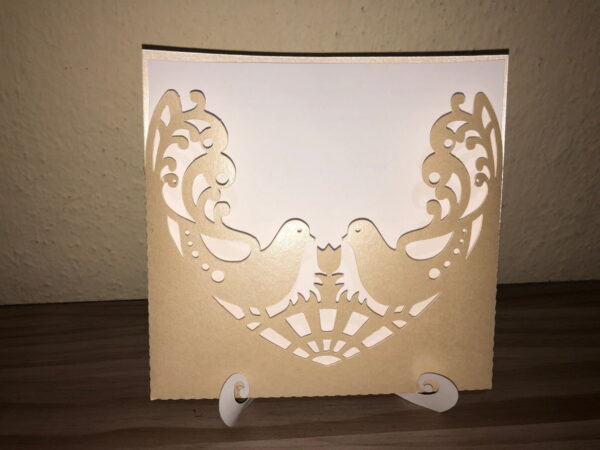 Arquivo de corte Convite de casamento pombinhos