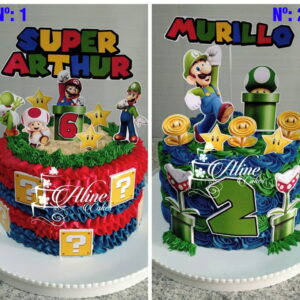 Arquivo de corte - Decoração/Topo de bolo Super Mario 2model