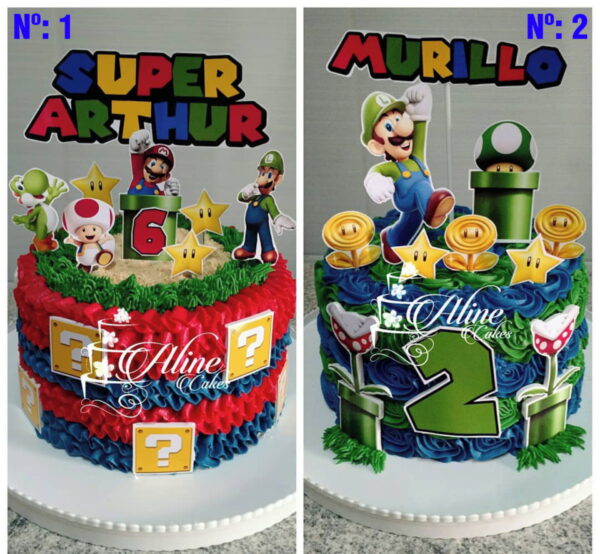 Arquivo de corte - Decoração/Topo de bolo Super Mario 2model