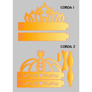 Arquivo de Corte Digital Coroa 3D + BRINDE