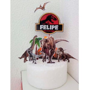 Arquivo de Corte Topo de Bolo Dinossauros + KIT JURASSIC