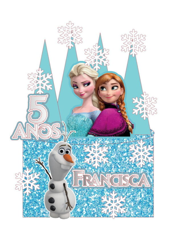Arquivo de Corte Digital - Topo de Bolo Frozen