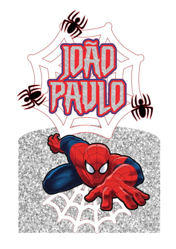 Arquivo de Corte Digital - Topo de Bolo Homem Aranha