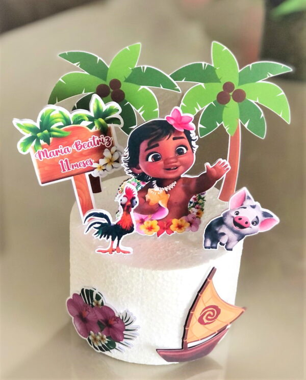 ARQUIVO DE CORTE DIGITAL - TOPO DE BOLO MOANA BABY - Imagem 3