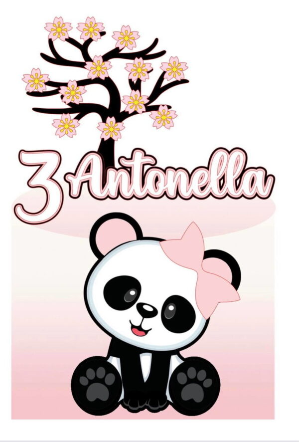 4 Arquivo de Corte Digital - Topo de Bolo Panda