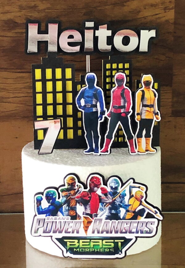 Arquivo de Corte Digital - Topo de Bolo Power Ranger