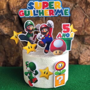 Arquivo de Corte Digital - Topo de Bolo Super Mario