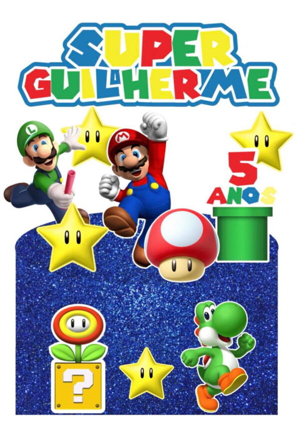 Arquivo de Corte Digital - Topo de Bolo Super Mario - Image 2