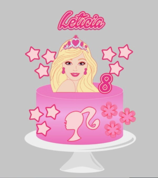 Arquivo De Corte Em Camadas Topo Bolo Barbie