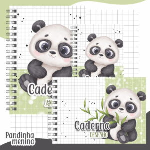 Arquivo de Corte Etiquetas Escolares Panda