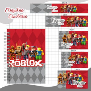 Arquivo de Corte Etiquetas Escolares Roblox
