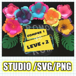 Arquivo de Corte Flores Tropicais 3d Hibisco Havaiano