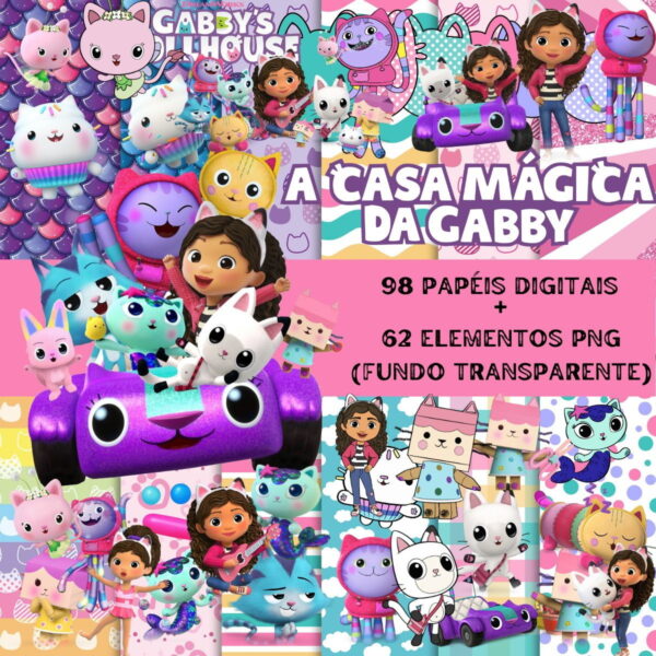 Arquivo de Corte Kit Digital a Casa Mágica da Gabby - Imagem 2