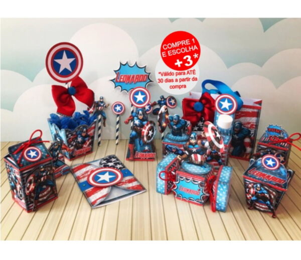 Arquivo de Corte Kit Papelaria Capitão América - Image 5