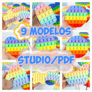 Arquivo de corte kit topo de bolo Pop It