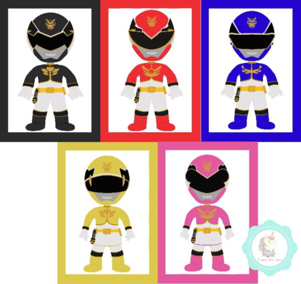 Artes Digitais para quadrinhos A4 Power Rangers