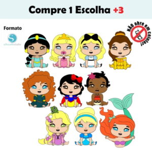 Arquivo de Corte Princesas Cute - Camada