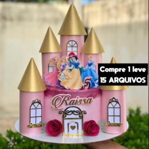 Arquivo de Corte - Princesas da Disney Castelo 3d