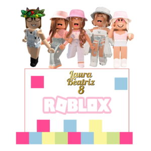 Arquivo de Corte Topo de Bolo Roblox Menina Studio 001