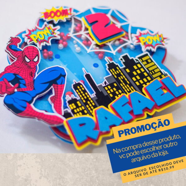 Arquivo De Corte Shaker Topo De Bolo Homem Aranha