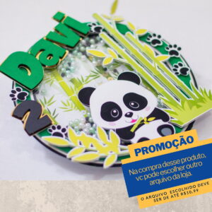 Arquivo De Corte Shaker Topo De Bolo Panda