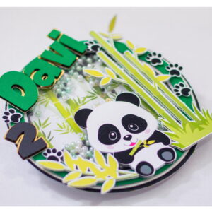Arquivo de Corte Shaker Topo de Bolo Panda