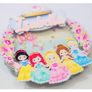 Arquivo de Corte Shaker Topo de Bolo Princesas Disney