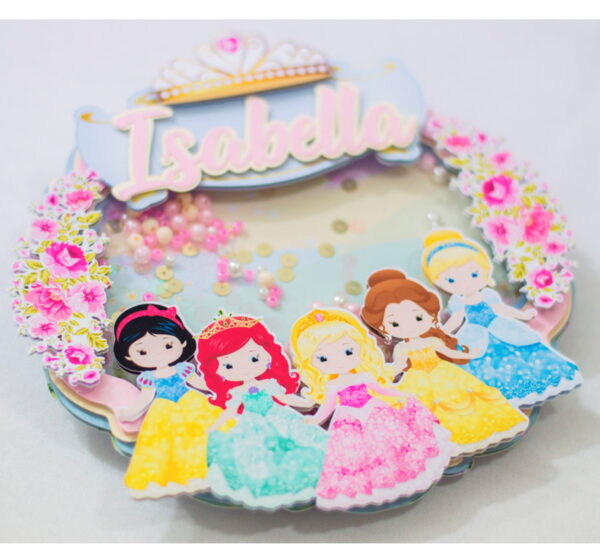 Arquivo De Corte Shaker Topo De Bolo Princesas Disney - Imagem 2