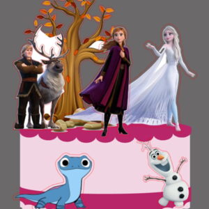 Arquivo de Corte Silhouette - Topo de bolo 3 Frozen 2