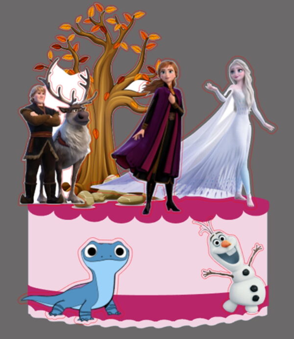 Arquivo de Corte Silhouette - Topo de bolo 3 Frozen 2