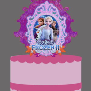 Arquivo de Corte Silhouette - Topo de bolo 5 Frozen 2