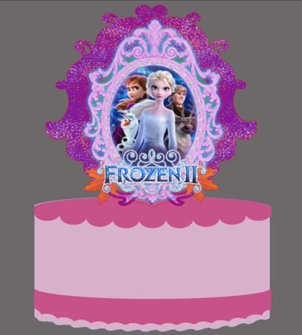 Arquivo de Corte Silhouette - Topo de bolo 5 Frozen 2